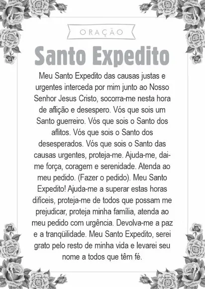 Santinho Santo Expedito. Pcte c/ 250 Unids