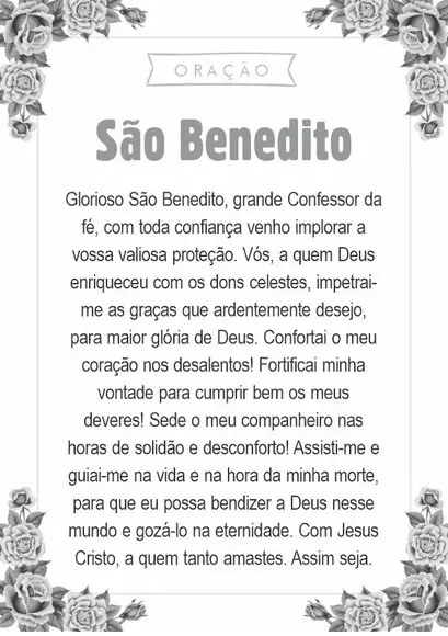 Santinho São Benedito. Pcte c/ 250 Unids