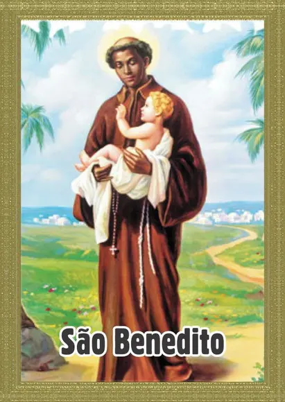 Santinho São Benedito. Pcte c/ 250 Unids