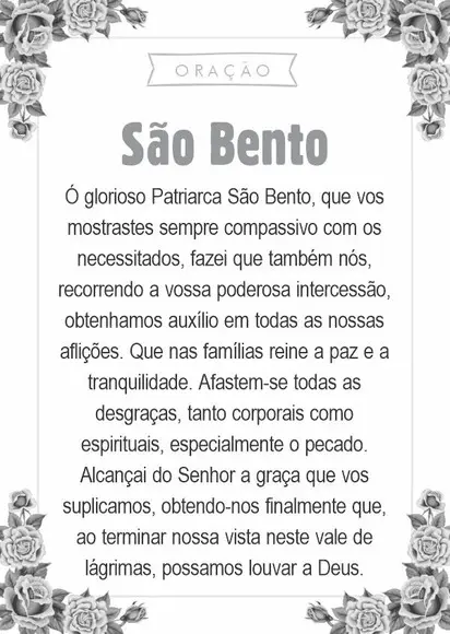 Santinho São Bento. Pcte c/ 250 Unids