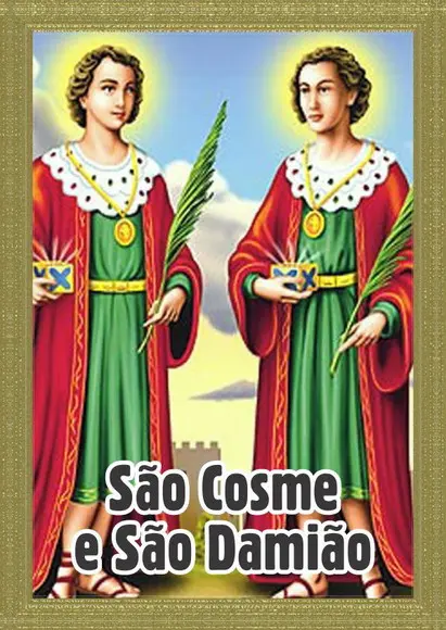 Santinho São Cosme e São Damião. Pcte c/ 250 Unids