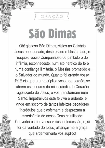 Santinho São Dimas. Pcte c/ 250 Unids