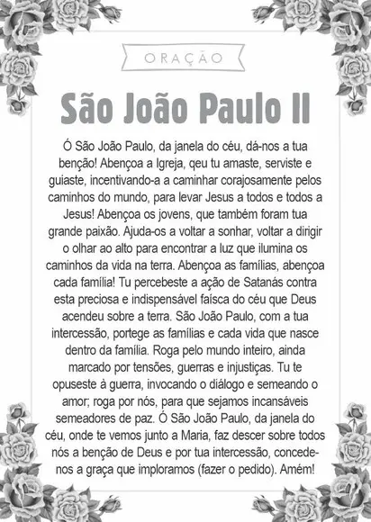 Santinho São João Paulo. Pcte c/ 250 Unids