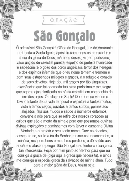 Santinho São Gonçalo. Pcte c/ 250 Unids
