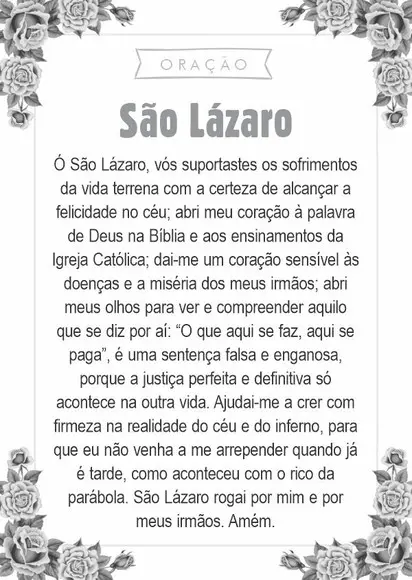 Santinho São Lázaro. Pcte c/ 250 Unids