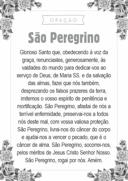 Santinho São Peregrino. Pcte c/ 250 Unids