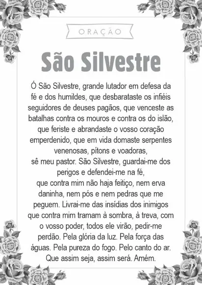Santinho São Silvestre. Pcte c/ 250 Unids