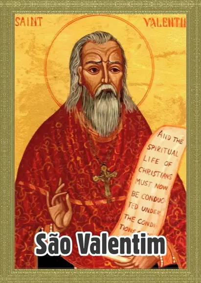 Santinho São Valentim. Pcte c/ 250 Unids
