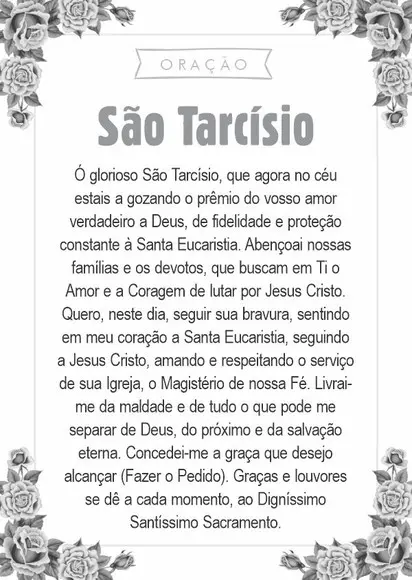 Santinho São Tarcísio. Pcte c/ 250 Unids