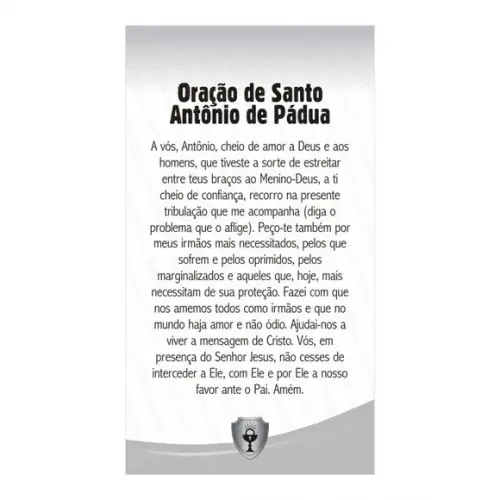 SANTO ANTONIO DE PÁDUA | CARTÃO DE BOLSO + MINI IMAGEM