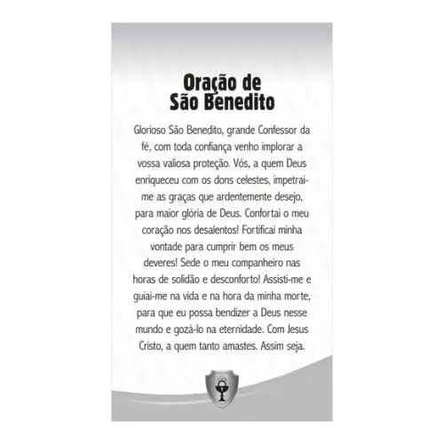 SÃO BENEDITO | CARTÃO DE BOLSO + MINI IMAGEM
