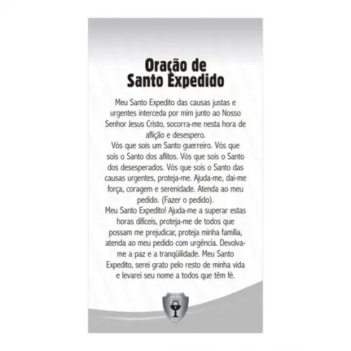 SANTO EXPEDITO | CARTÃO DE BOLSO + MINI IMAGEM