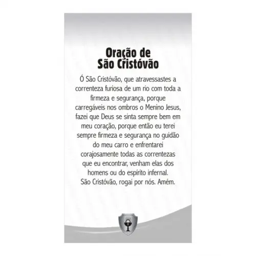 SÃO CRISTOVÃO| CARTÃO DE BOLSO + MINI IMAGEM