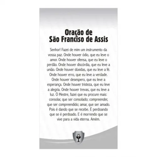 SÃO FRANCISCO DE ASSIS | CARTÃO DE BOLSO + MINI IMAGEM