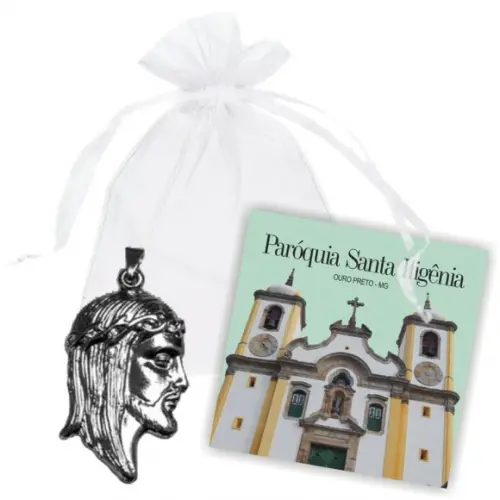 SAQUINHO DE ORGANZA + MINI CARTÃO - FOTO PARÓQUIA / IGREJA