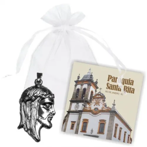 SAQUINHO DE ORGANZA + MINI CARTÃO - FOTO PARÓQUIA / IGREJA