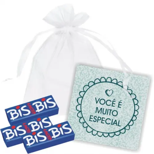 SAQUINHO DE ORGANZA + MINI CARTÃO - VOCÊ