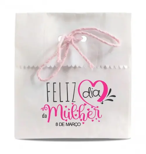 Saquinho de Papel Dia da Mulher, Person, Furo/cordão. Mod2