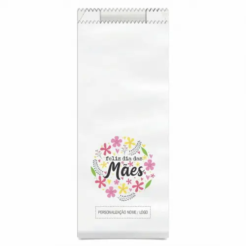 Saquinho de Papel Dia das Mães, Personalizado. Mod.01.