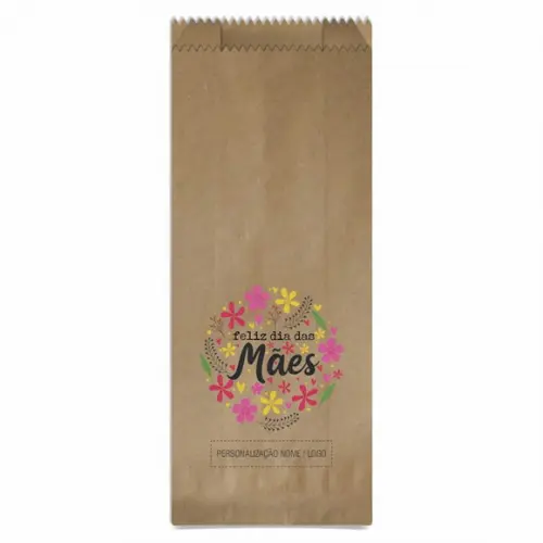 Saquinho de Papel Dia das Mães, Personalizado. Mod.01.