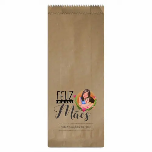 Saquinho de Papel Dia das Mães, Personalizado. Mod.03.
