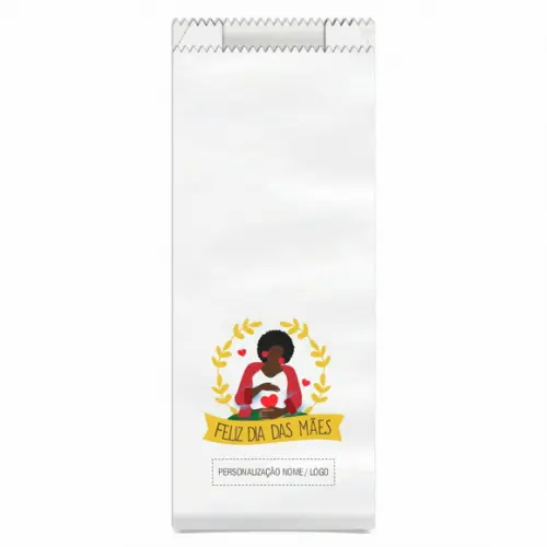 Saquinho de Papel Dia das Mães, Personalizado. Mod.05.