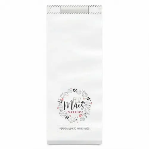 Saquinho de Papel Dia das Mães, Personalizado. Mod.07.