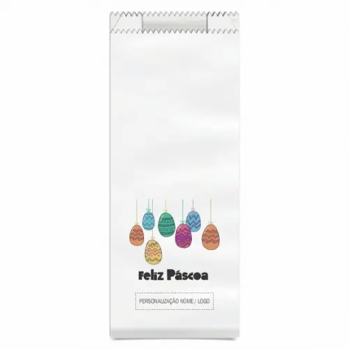 Saquinho de Papel Páscoa, Personalizado. Mod.01.