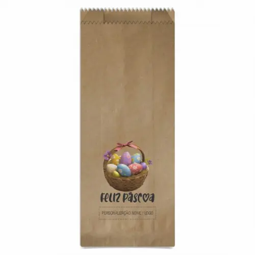Saquinho de Papel Páscoa, Personalizado. Mod.02.