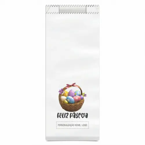 Saquinho de Papel Páscoa, Personalizado. Mod.02.