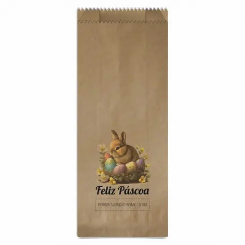 Saquinho de Papel Páscoa, Personalizado. Mod.04.