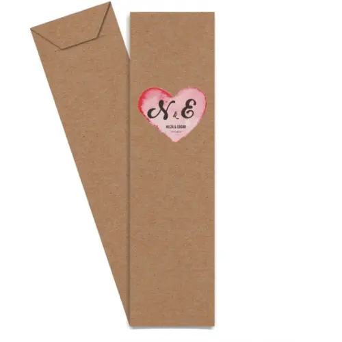 SAQUINHO DE PAPEL PORTA TALHERES PERSONALIZADO CASAMENTO M05