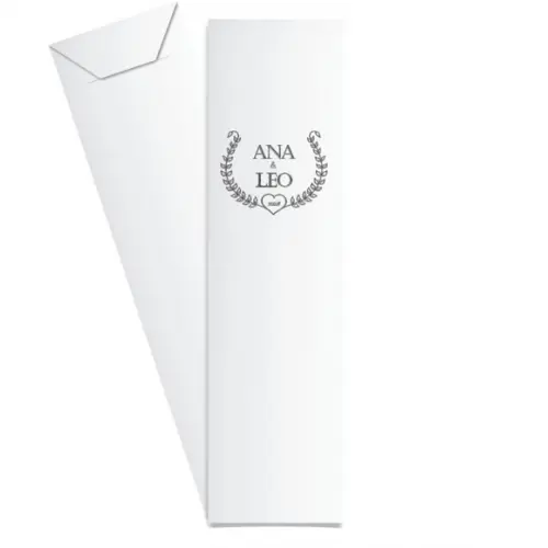 SAQUINHO DE PAPEL PORTA TALHERES PERSONALIZADO CASAMENTO M03
