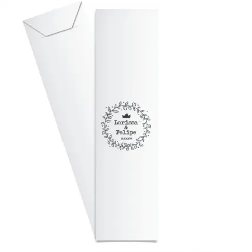 SAQUINHO DE PAPEL PORTA TALHERES PERSONALIZADO CASAMENTO M04