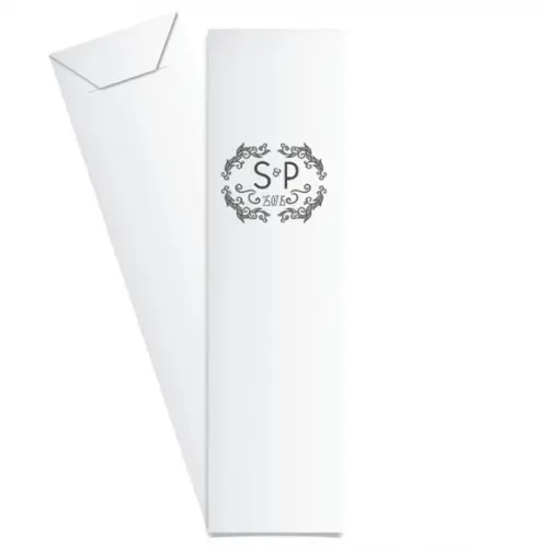 SAQUINHO DE PAPEL PORTA TALHERES PERSONALIZADO CASAMENTO M07