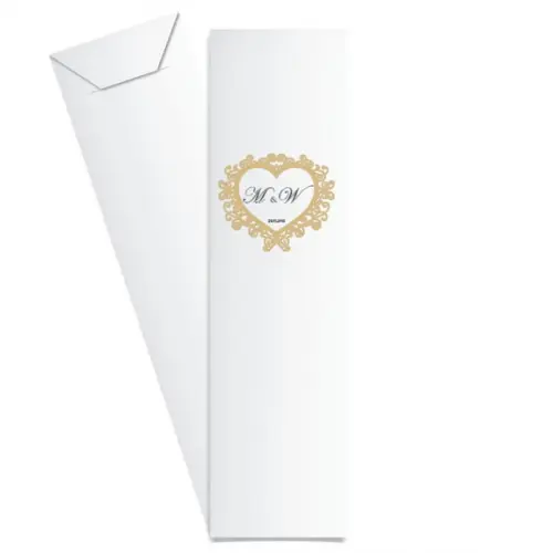 SAQUINHO DE PAPEL PORTA TALHERES PERSONALIZADO CASAMENTO M11
