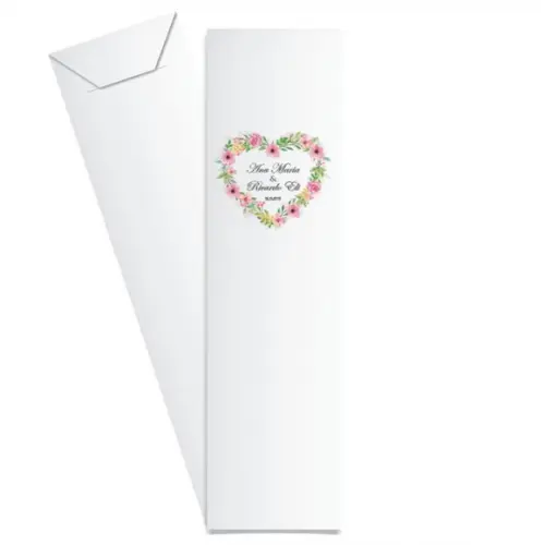 SAQUINHO DE PAPEL PORTA TALHERES PERSONALIZADO CASAMENTO M13