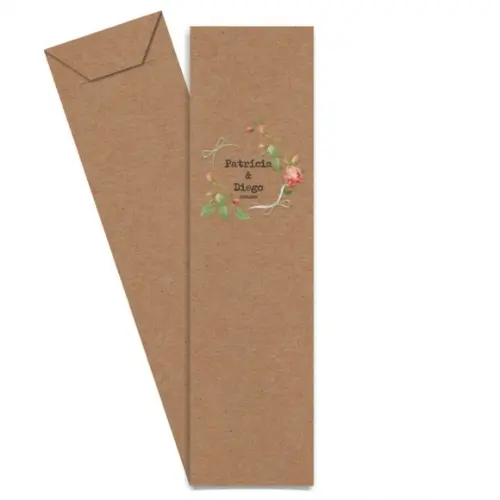SAQUINHO DE PAPEL PORTA TALHERES PERSONALIZADO CASAMENTO M14