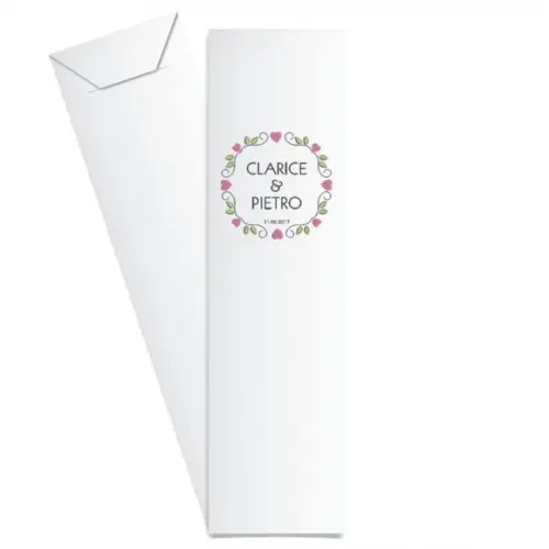 SAQUINHO DE PAPEL PORTA TALHERES PERSONALIZADO CASAMENTO M15