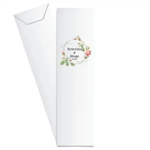 SAQUINHO DE PAPEL PORTA TALHERES PERSONALIZADO CASAMENTO M14