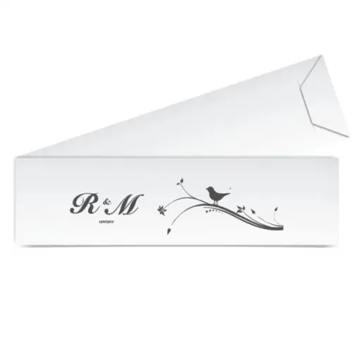 SAQUINHO DE PAPEL PORTA TALHERES PERSONALIZADO CASAMENTO M16