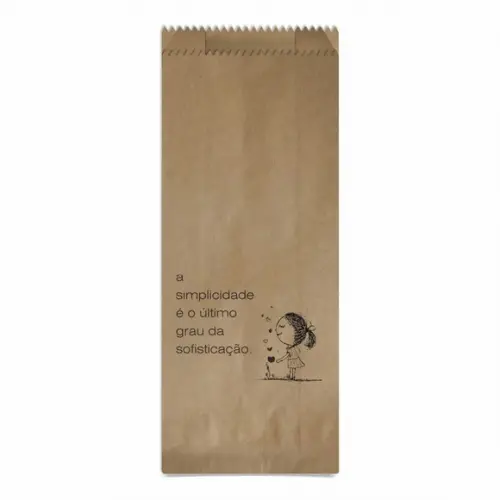 SAQUINHO KRAFT SIMPLES PERSONALIZADO - A SIMPLICIDADE...