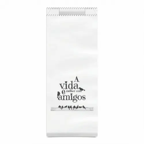 SAQUINHO KRAFT SIMPLES PERSONALIZADO - A VIDA É MELHOR...