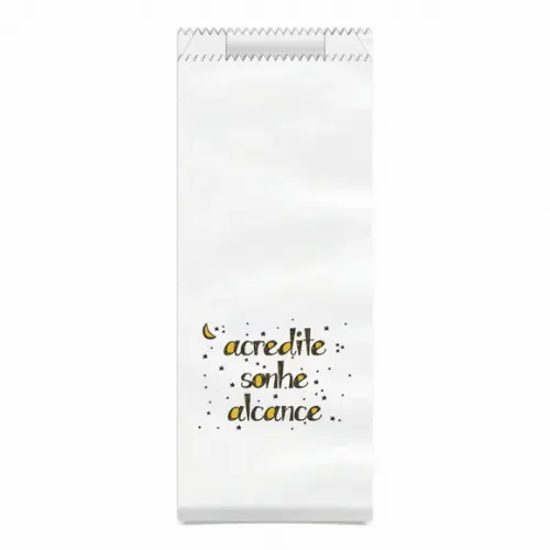 SAQUINHO KRAFT SIMPLES PERSONALIZADO - ACREDITE SONHE