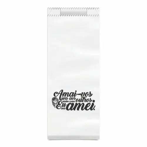 Saquinho Kraft Simples Personalizado - Amai-vos...