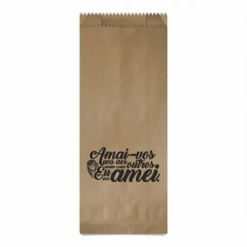 Saquinho Kraft Simples Personalizado - Amai-vos...