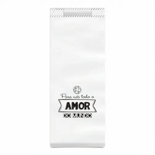 SAQUINHO KRAFT SIMPLES PERSONALIZADO - AMOR DO MUNDO...7