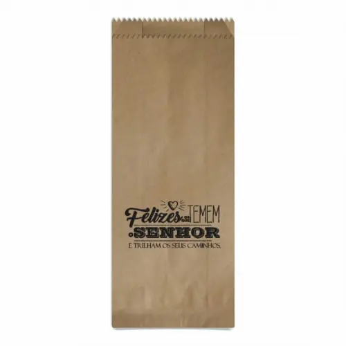 Saquinho Kraft Simples Personalizado - Felizes os Que Temem