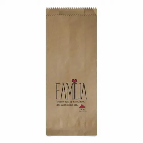SAQUINHO KRAFT SIMPLES PERSONALIZADO - FAMÍLIA