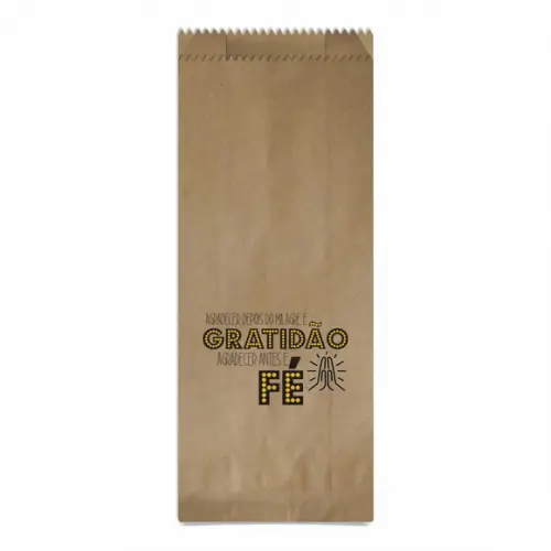 Saquinho Kraft Simples Personalizado - Gratidão...